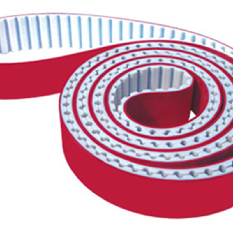 加胶同步带玻璃磨边皮带加红胶耐磨糊盒机光缆牵引机可开槽同步带