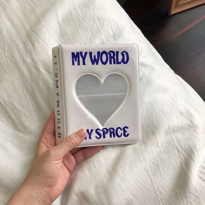 蘑菇扣卡册压克力四宫格爱豆专辑小卡卡册内页活页明星照片收纳册