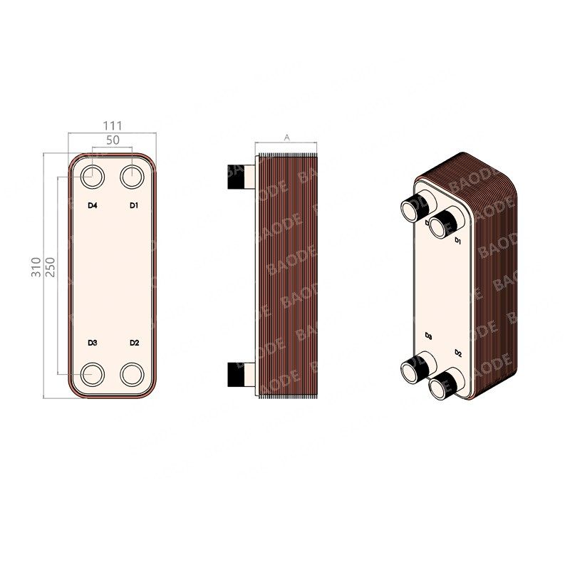BAODE 宝得板换冷水机换热器不锈钢 BL30-116D BL95-40D BL21-30,机械设备,矿山专用设备,淘宝优惠券,粉丝福利购,淘宝优惠卷