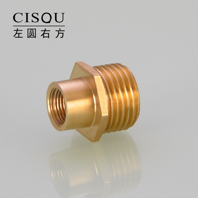 净水器鹅颈水龙头转接头2分M11细牙内丝转4分外牙纯水机铜配件