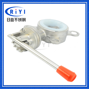 不锈钢手动软密封法兰热销D71F 16P 10P工业级对夹蝶阀 D71X