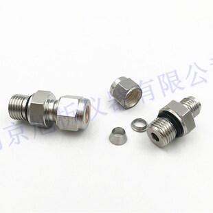316不锈钢G外螺纹转接头G3 6mm卡套G直通接头 4外丝转1 8G1