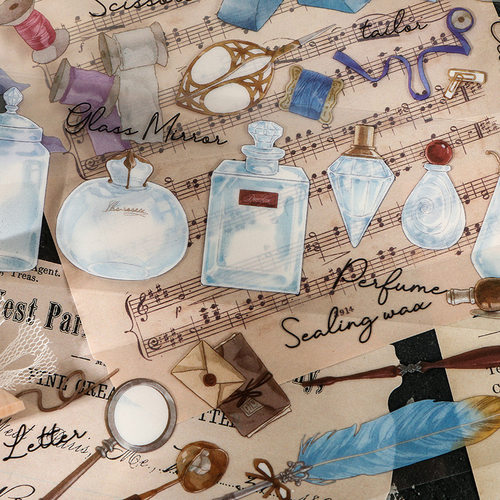 Inel.MePET贴纸 草叶集 清新复古手帐装饰贴画6张入 6款