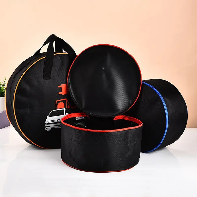 新款圆形牛津布收纳袋 登山露营拉链包手提工具包圆筒袋