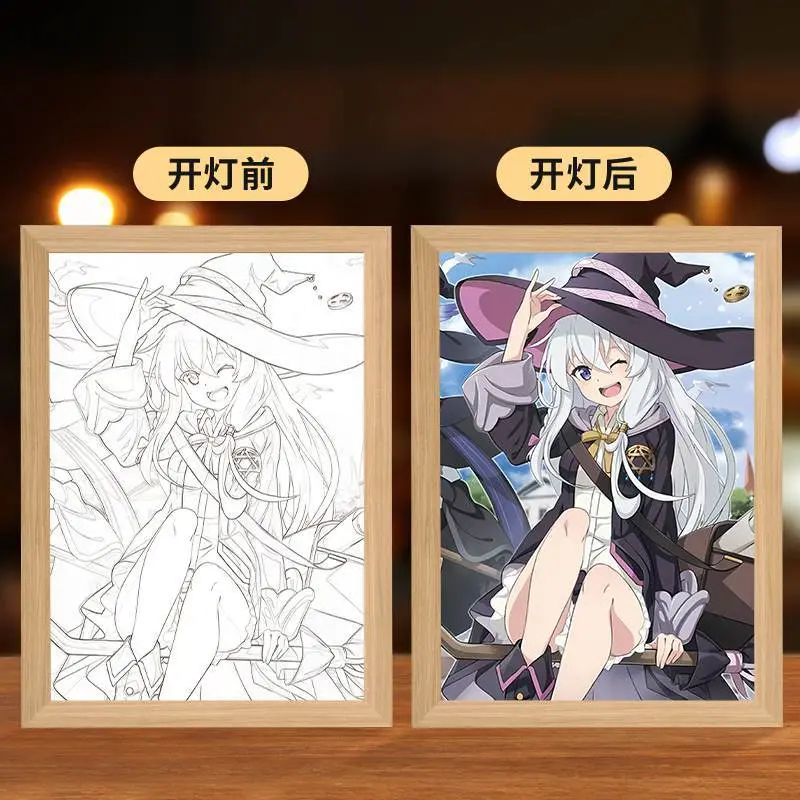 魔女之旅伊蕾娜高描款灯光画卧室氛围动漫发光画