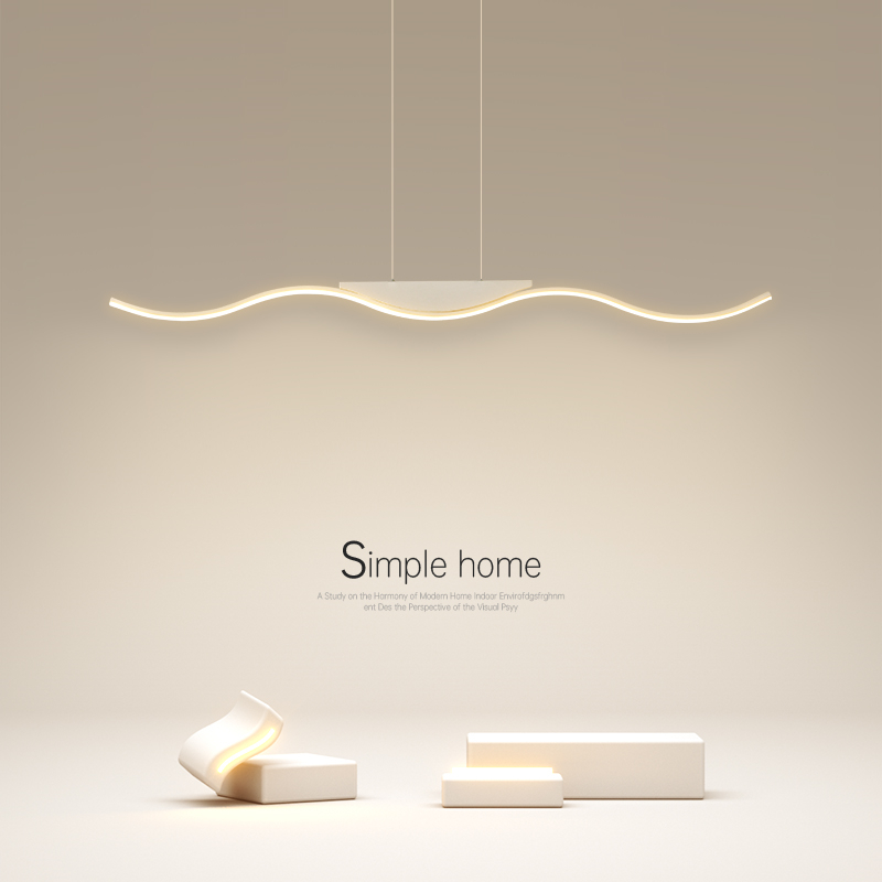 极简长条led吊灯简约现代饭厅灯创意客厅灯卧室灯饭厅餐桌吧台灯