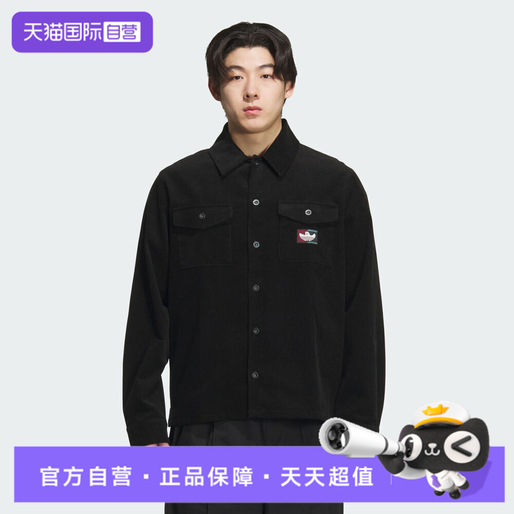 【自营】adidas阿迪达斯三叶草男子运动休闲长袖衬衫KF9603