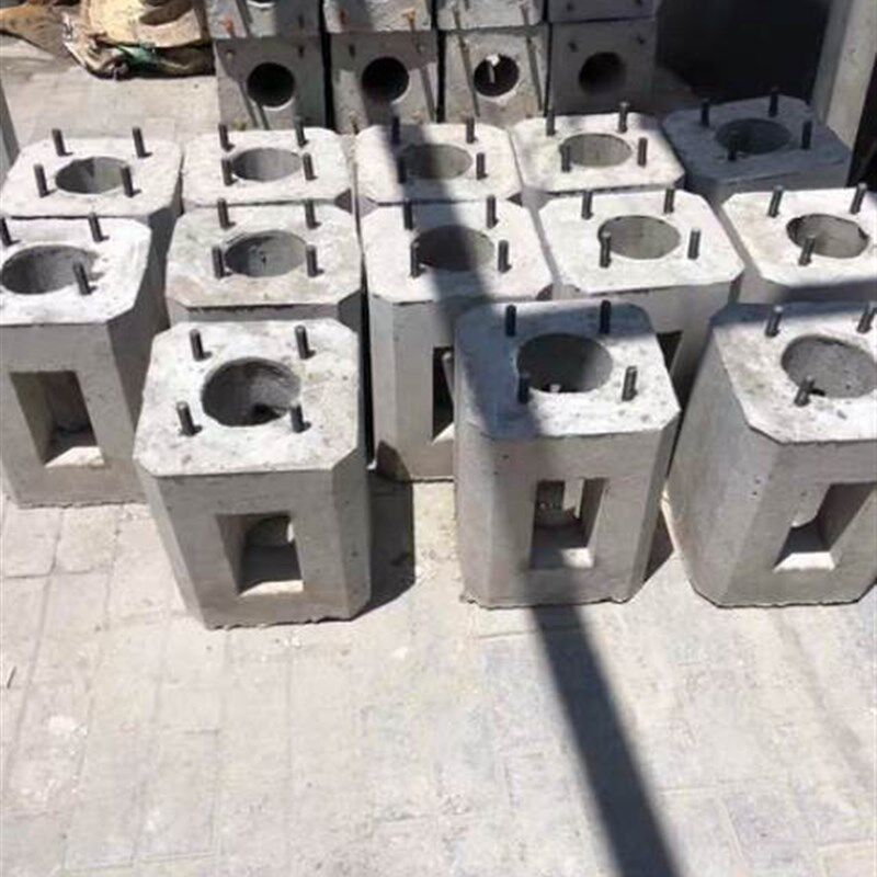 路灯杆水泥基础混凝土底座监控杆水泥墩预制庭院灯预埋件地笼