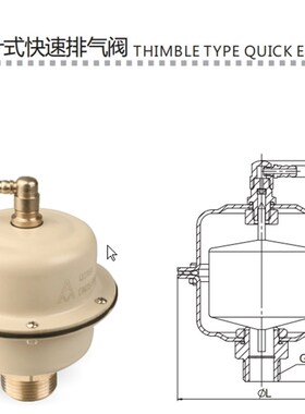正品埃美柯748顶针式自动排气阀放气阀快速外丝阀DN152025专卖店