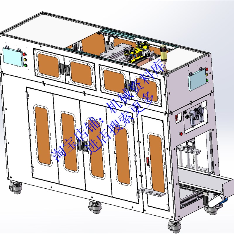 前盖裁胶摆盘机设备图档模型SW三维3D图纸设计建模参考素材【862