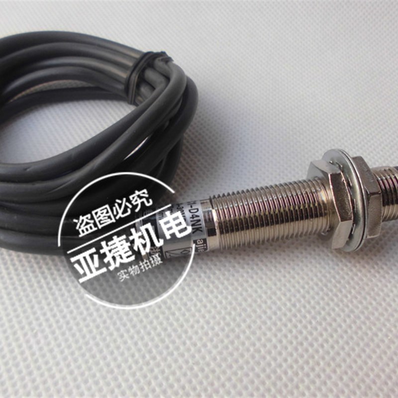 亚捷机电 M12电容式接近开关 C1-D4NK D4C1 24V NPN常开传感器 NO