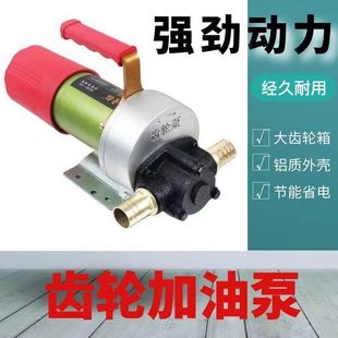 电动抽油泵12v24v220v齿轮泵抽油液压油机油泵柴油抽油器加油机