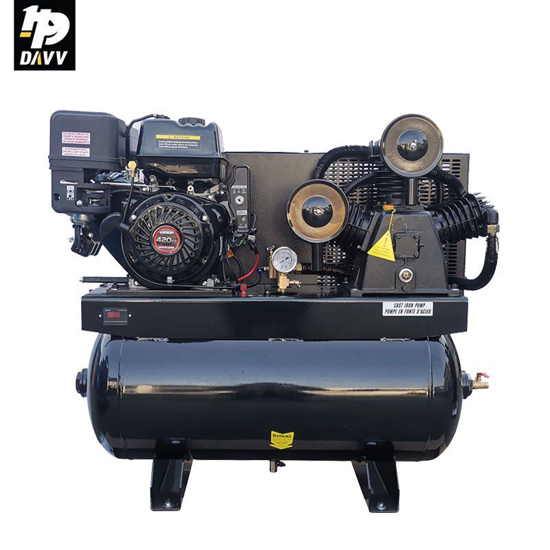 DAVV汽油活塞式空压机工业级小型木工喷漆气泵大型汽修空气压缩机
