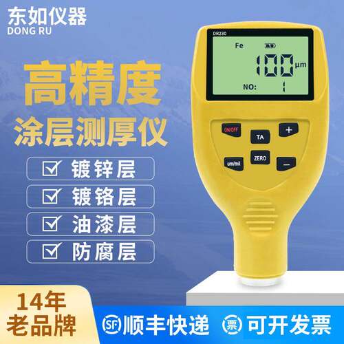 东如DR230涂层测厚仪汽车漆面检测仪镀层厚度测量DR220漆膜2000UM