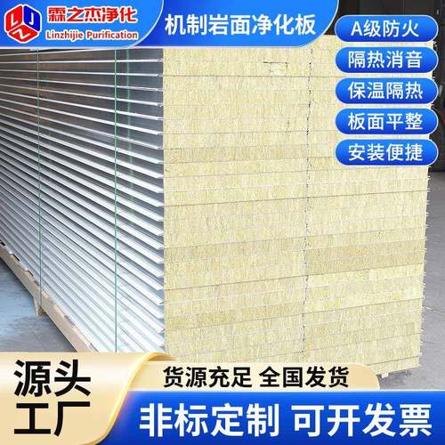 机制岩棉净化板泡沫板夹芯板保温板防火板无尘车间净化板厂家直销