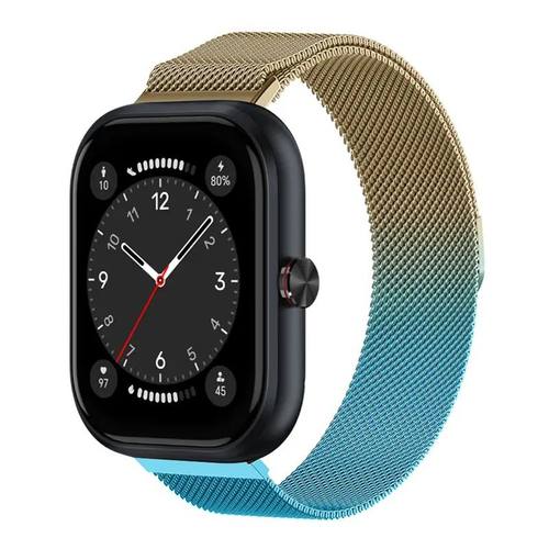 适用荣耀亲选Haylou手表表带watch米兰金属不锈钢腕带磁吸式表链