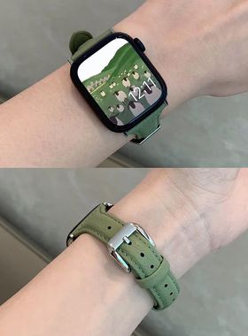 适用OPPOwatchx2mini表带4pro真皮小蛮腰watch3se21红色表带女款