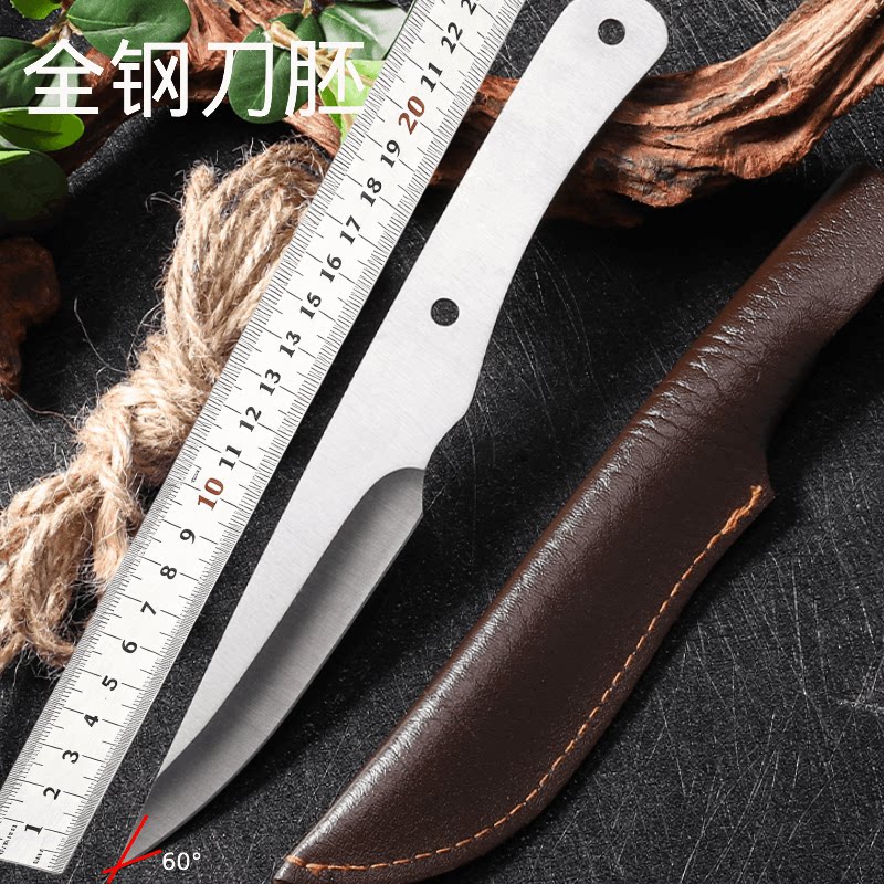 大马士革纹刀胚水果刀原钢胚开刃