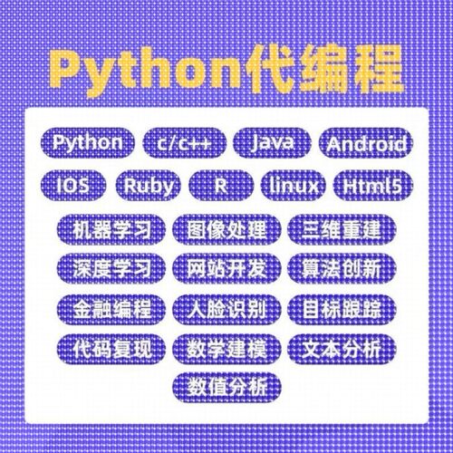 Python代编程深度学习算法接单代码代做神经网络爬虫数据抓取