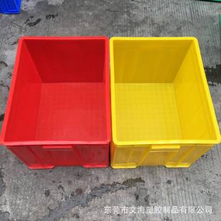 长方形车间周转箱 供应600 500 400mm黄色周转箱 加厚低压塑料箱