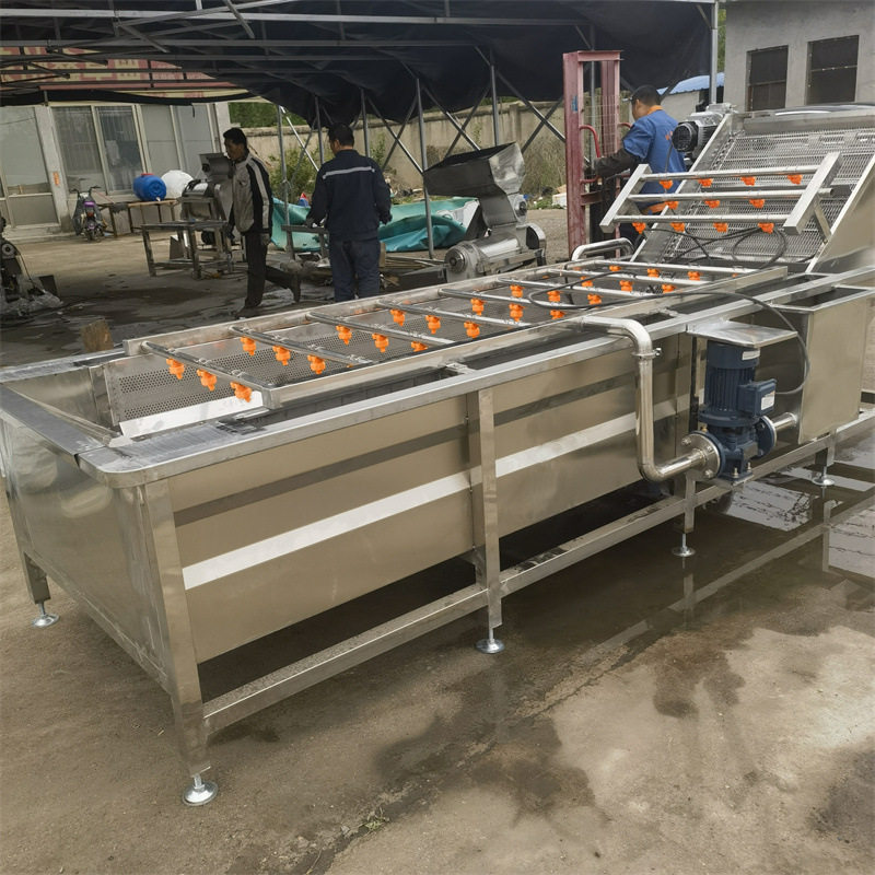 大型洗菜机花菜包菜辣椒商用净菜加工设备工业果蔬海鲜清洗机