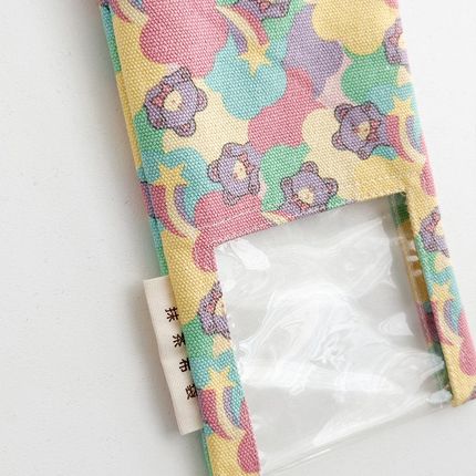 可拍照 触屏手机袋斜挎女夏季小巧轻便迷你手机包可爱印花布艺