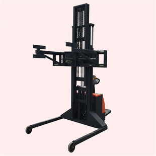 充电式圆桶 纸卷 布卷 纱辊型堆高车升降车 电动抱夹式油桶升高车