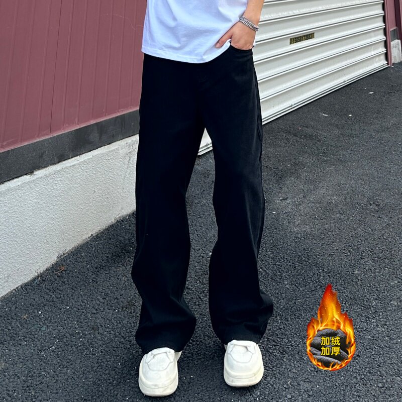 QUALCOMM潮流百搭宽松直筒阔腿裤