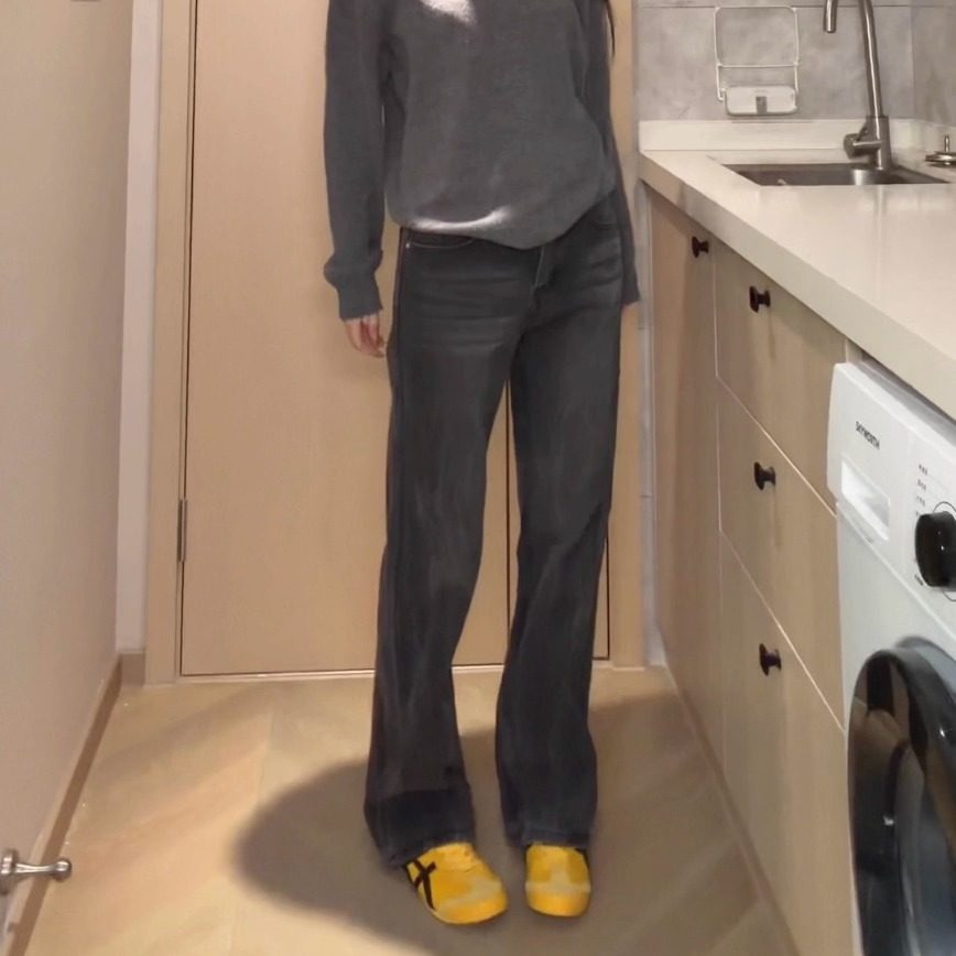 QUALCOMM保暖显瘦微喇休闲裤