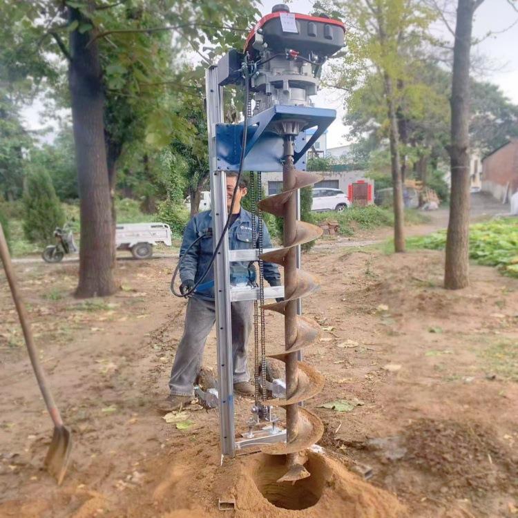 山西光伏灌注基础打孔 山地窄版轨道支架钻坑4米 人工挖坑利器