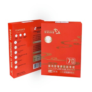 晨鸣丽星A4打印复印纸70g白纸草稿纸整箱办公用纸8包一箱