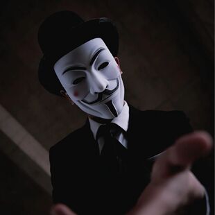 黑客面具v仇杀队头套假脸神秘匿名者万圣节派对道具小丑全脸恐怖