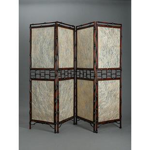 新型中国风手工竹制家具屏风隔断简易茶房酒店竹制阻隔活动竹帘