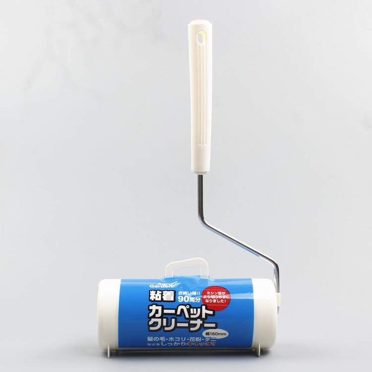 日本粘毛器可撕式家居粘尘纸沾衣服的刷毛滚筒地毯去除毛器卷纸刷