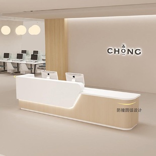 免安装公司前台接待台简约现代培训机构咨询台美容院吧台收银台