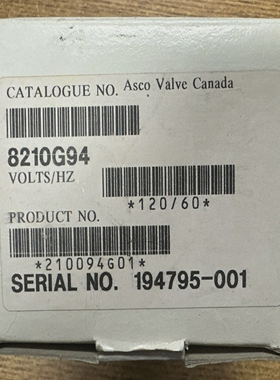 ASCO8210G94RED-HATIISOLENOIDVALVE150PSI1/2PIPE**NEW