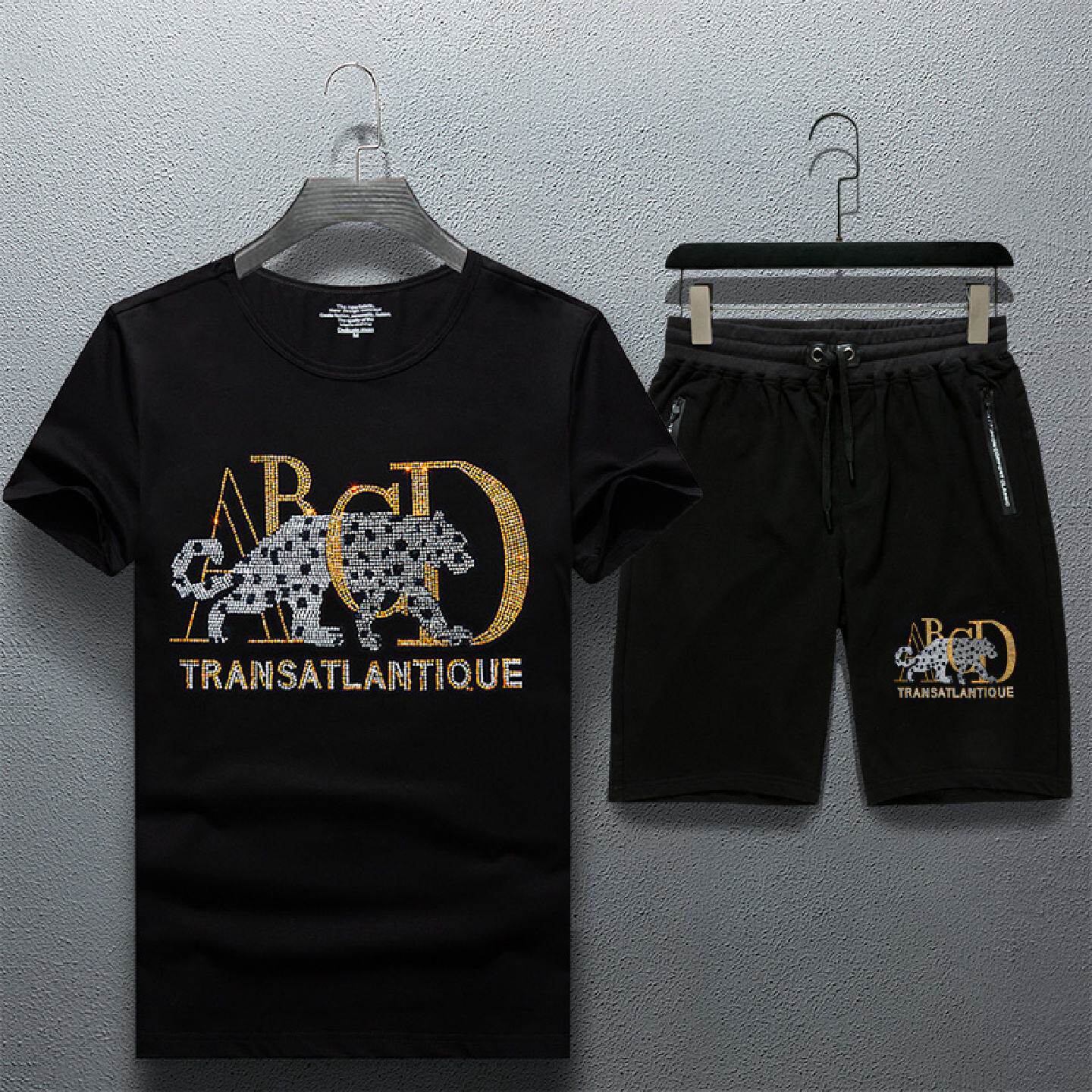 2026轻奢休闲男士短袖短裤套装春夏潮流韩版运动套装男装轻奢休闲