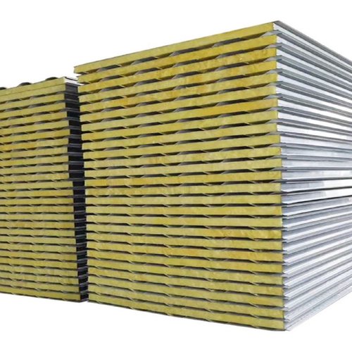 机制岩棉板保温板彩钢瓦夹心板净化洁净板厂房隔断墙防火隔热板材