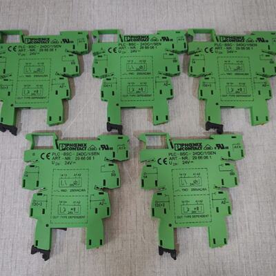 LOT 5 PCS PHOENIX CONTACT PLCBSC24DC1SEN INTERFACE RELAY 296