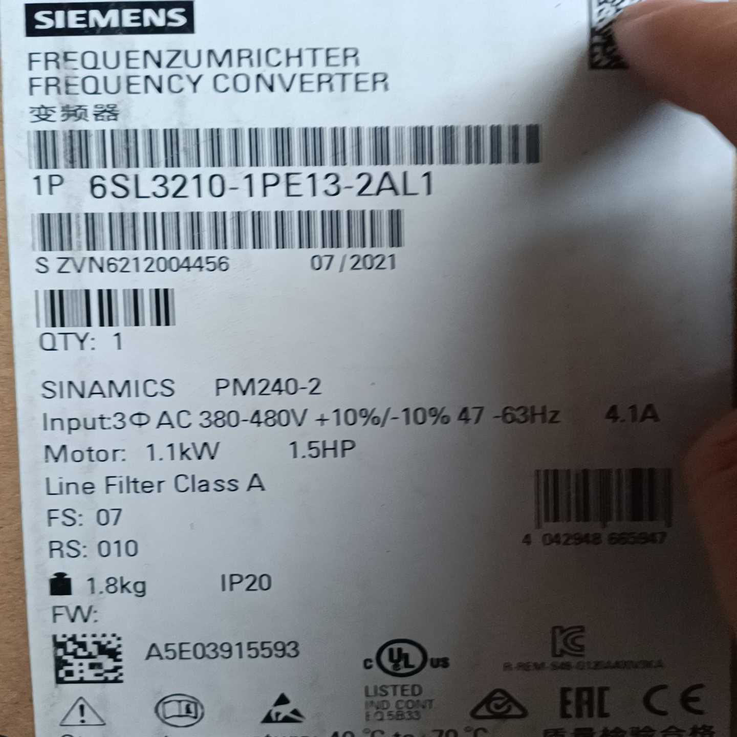 【议价】6SL3210-1PE13-2AL1现适用