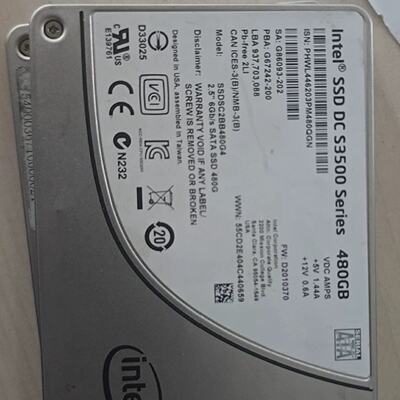 【询价】S3500 480G  两个，一个90%，一个87%适用