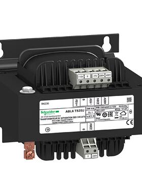 Schneider原装ABL6TS25U安全隔离变压器230-400/230V250VA现货