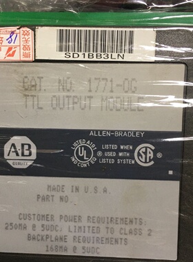议价现货1771-OG模块95成新Allen Bradley 罗克韦尔PLC模块功能完