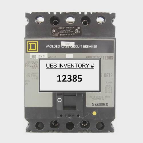 Square D FAL32100 3Pole 100A 240VAC Thermal Magnetic Circuit