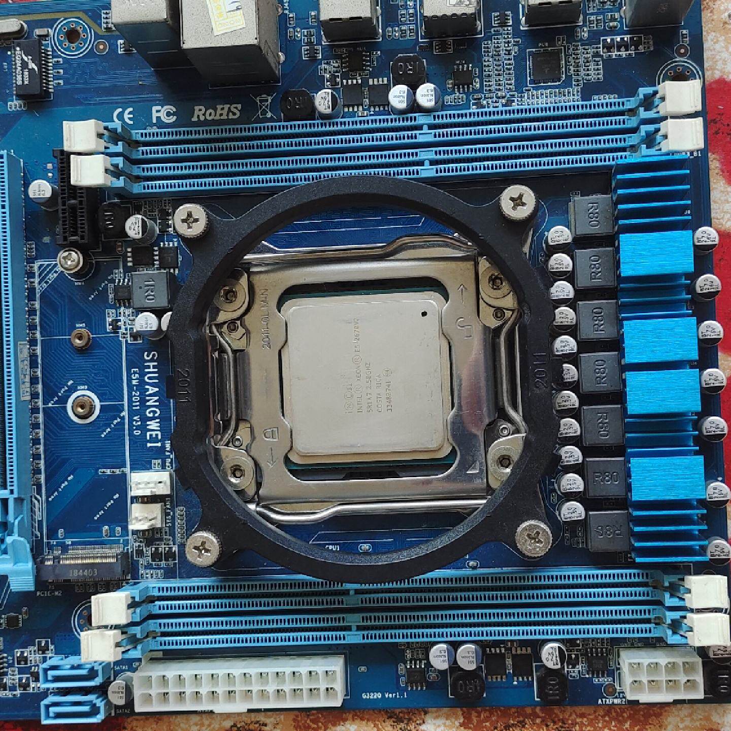 议价双为X79主板E52670V2处理器套装无挡板主板可可维修