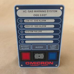 GAS PANEL OMICRON 3.027 UNIT FRONT CONTROL OGS SAMPLING