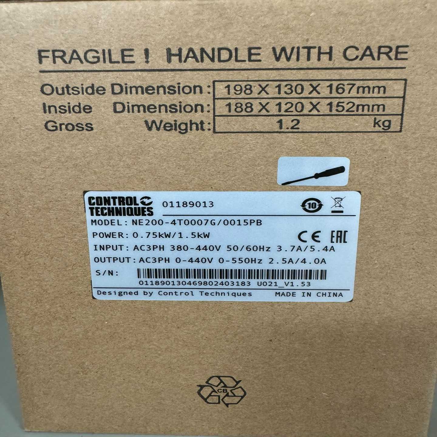 CT尼得科0.75KW变频器NE200-4T0007G/00~询价