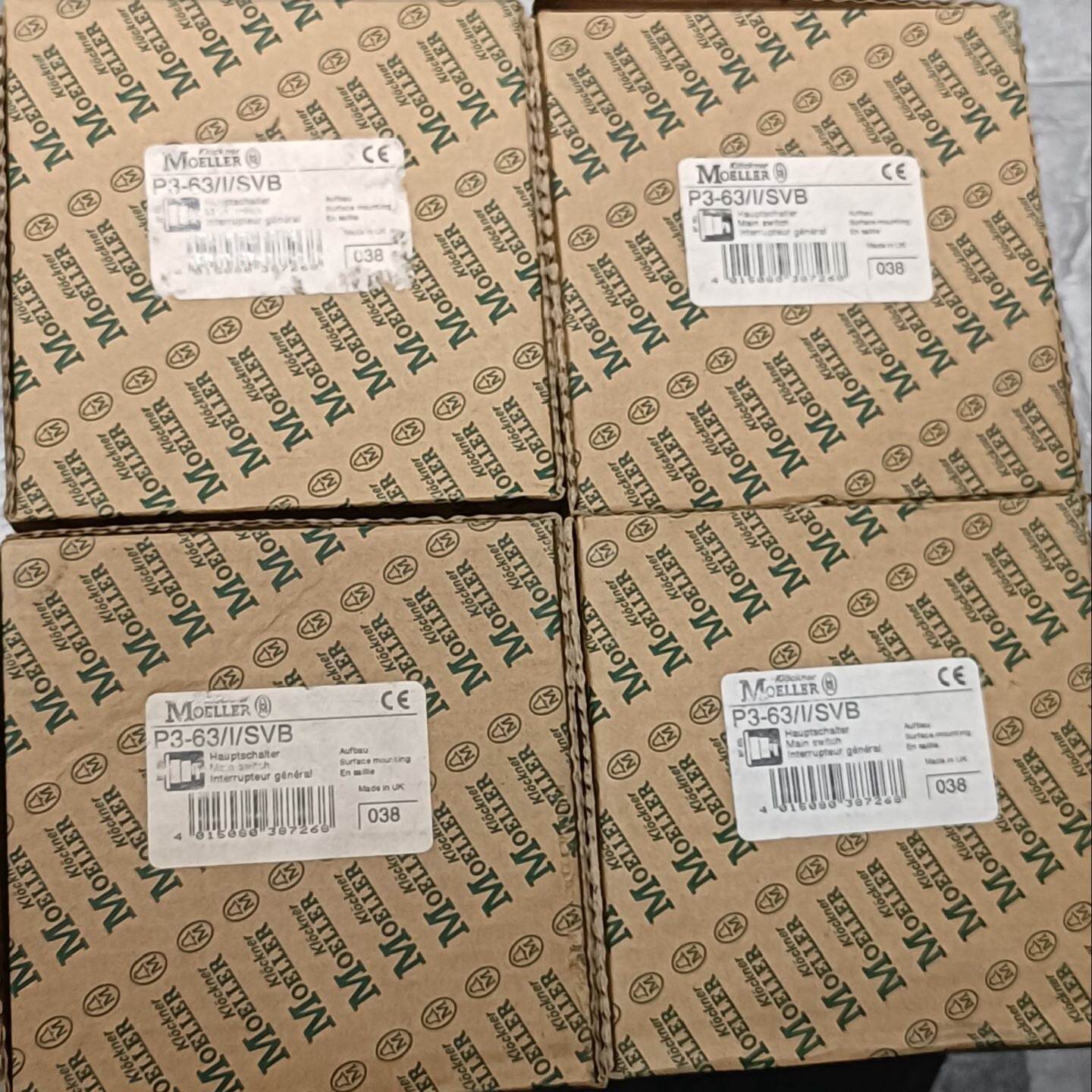 议价--全新金钟默勒P3-63/I/SVB 红黄手柄带防水盒63A负