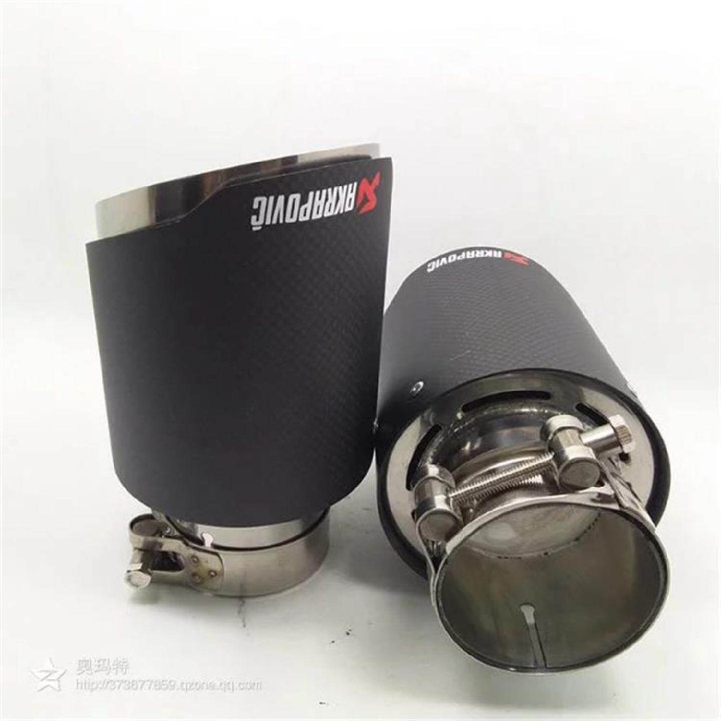 厂家直销高质量汽车排气管改装碳纤维排气管尾喉通用消音器尾嘴