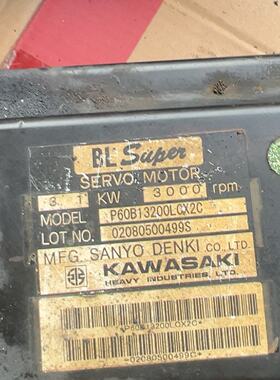 议价川崎伺服马达BLSuperP60B13200LCX2C少後盖31KW功率3000转速